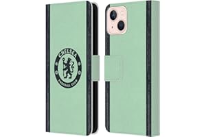 Head Case Designs Officially Licensed Chelsea Football Club Third 2023/24 Kit Leather Book Flip Case Cover Compatible With Apple iPhone 13