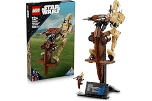 LEGO Star Wars: Mroczne widmo Droid bojowy z platformą STAP 75428, model kolekcjonerski do zbudowania, z ruchomą figurką, prezent dla chłopców i dziewczynek, do zabawy i ozdoby