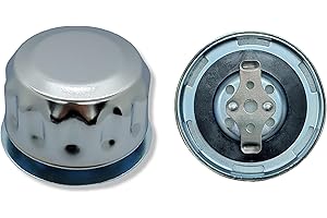 ÜREL Hydraulic Tank Breather Cap for Oil & Fuel Reservoir – Metal Filler Vent Cap (with Flange, Bayonet Lock, 304 (18/10) Grade Stainless Steel, Tearproof Gasket)