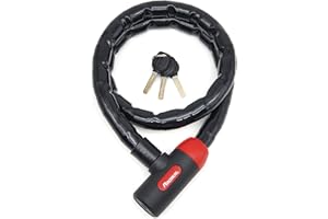 RADIKAL RK520 Antivol Moto et Velo, Python Câble en Acier Articulé Blindé de 120 cm, Flexible, Serrure Haute Sécurité, Anti vol pour Moto, Vélo, Scooter, 120 cm