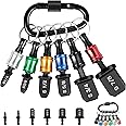 Aoebwpwi 12PCS Swage Tool HVAC Repairing Set with Bit Holder, Air Conditioner Copper Tube Expander Swaging Tool Drill Bit Copper Pipe Swage, 1/4'', 3/8'',1/2'',5/8'',3/4'',7/8'' Bits Set (12PCS)