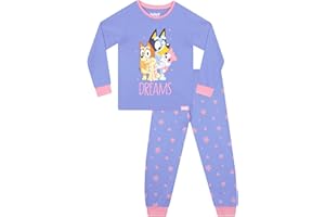 Bluey Pijama Niña | Pijama Niña | Pijamas Niñas Invierno | 18 Meses E 8 Años