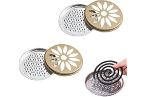 TUKNON Porta Zampirone da Esterno, 2 Pezzi Porta Bobina per Zanzare, Supporto Per Bobine Di Zanzara Supporto A Spirale Per Zanzare Per Incenso per Casa Campeggio Viaggi