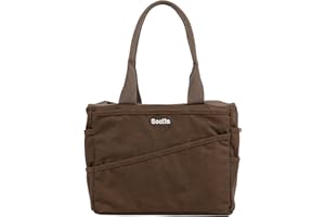 Soolla Studio Bag: Art Supply Storage & Pottery Tool Bag, Washable Craft Tote, Knitting Yarn Organizer, Crochet Projects, 30 Pockets, 20+ Canvas Colors, Gift for Artists & Teachers (Coffee Bean)