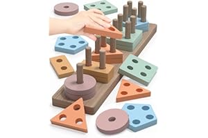 Tosekry Montessori Bois Puzzle Enfant 1 2 3 Ans, Jouet Bebe 1 2 3 an Jouets d'activité et de Développement Jouet Enfant 1 2 3 Ans