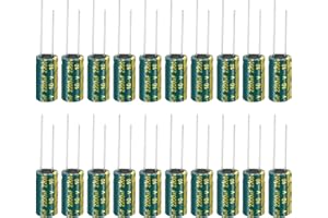 PATIKIL 10V 2200uF Electrolytic Capacitors, 20Pcs 10x20mm Aluminum High Frequency Electrolytic Capacitors for TV, LCD Monitor, Refrigerator, Circuit Boards, Green