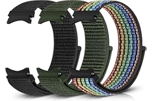 Runostrich Nylonowy pasek kompatybilny z Samsung Galaxy Watch 7/6/5/4/FE 40 mm 44 mm/Galaxy Watch 6 Classic 43 mm 47 mm/Watch 5 Pro 45 mm/Galaxy Watch 4 Classic 42 mm 46 mm, damski i męski pasek