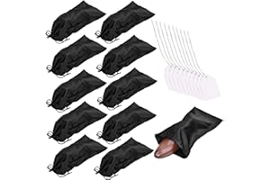GONGKANGYUAN 10er Schuhbeutel, Seide Schuhtasche Staubdicht Schuhsack mit Zugband, Travel Aufbewahrungsbeutel Organizer für Zuhause Reisen Schutz und Lagerung von Schuhen