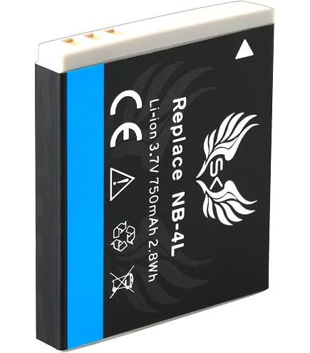 EXTENSILO batteria compatibile con Canon Digital Ixus 110 is, 115 HS, 117 HS, 120 IS, 130 fotocamera digitale DSLR (800mAh, 3,7V, Li-Ion