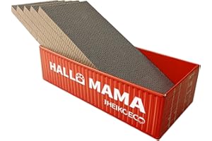 Heikoeco® Kratzbrett Katze, kratzpappe 5er-Set, Katzenkratzbox mit hochwertiger Karton, Doppelseitige Kratzpappe für Katzen, Widerstandsfähig Katzenmöbel, 44 * 20 * 12 cm Groß (Rot)