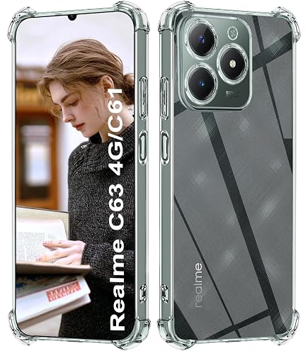 HuiYouMY 1Pcs Cover E 1Pcs Vetrino Compatible With Realme C63