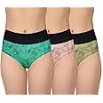 Selfcare Women's Cotton Sinker High Rise Waistband Full Covrage Tummy Control Hipsters Panties Pack of 3
