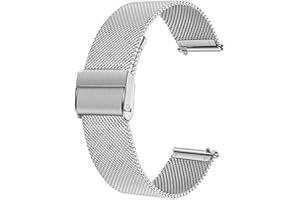 Deolven Cinturino in Metallo,Cinturino per Uomo Donna, Universale Cinturini di Ricambio per Orologio Intelligente e Orologio Tradizionale