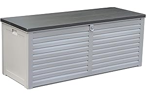 Linea Garden Friend - Baule di plastica, 390 L, Colore Grigio