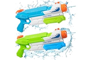 TZPAUG 2 Pcs Pistolet à Eau, Pistolet À Eau Puissants avec 800ml de Haute Capacité et Une Portée de 8-10 Mètres, pour la Piscine Extérieure, La Plage Jardin, Piscine Jouets Aquatiques pour Garçons Filles