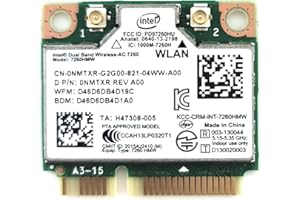 Intel 7260.HMW Dual Band Wireless-AC 7260 Network adapter PCI Express Half Mini Card 802.11 b/a/g/n/ac