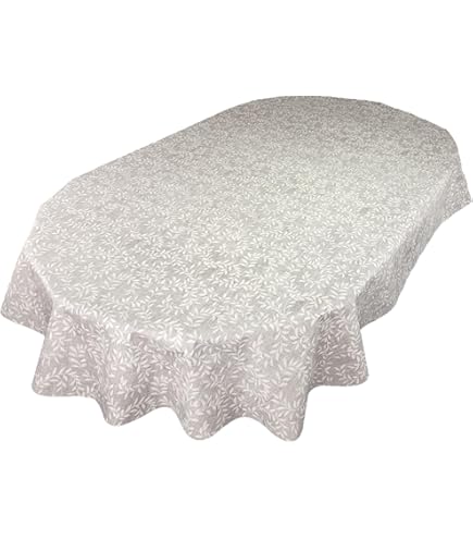 Karina Hoe Oss Green Linen Look Wipe Clean Tablecloth Vinyl PVC Table