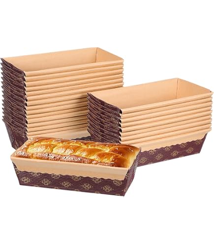 Lot De 10 Moules à Gâteau Jetables 900 G – Grands Moules à Pain & Cake – Résistants Au Four 220°C & Biodégradables