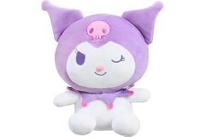 Hello Kitty Kuromi Plush, 16 cm lila mjuk leksak, mini samlarbar plysch av Cheeky Kuromi i lila jester outfit, officiellt licensierad Sanrio-karaktär leksak, lämplig för åldrar 4+
