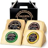 SALETA&reg; Gourmet Cheese Basket Gift | Sheep Cheese | 4 Wedges Cured, Semi-Cured, Aged and Extra Virgin Olive Oil | Assorted Ch