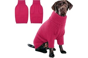 IECOii Dog Jumper XL,Extra Large Dog Jumper for Daily Christmas Clothes,Pet Thick Warm Knit Dog Clothes For Big Dogs Boy Girl,Turtleneck Dog Sweaters Fall Winter Apparel for Pitbull Labrador Retriever