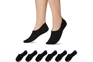 Snocks 6 Pares de Calcetines Invisibles Hombre y Mujer de Algodón Orgánico Ultrasuaves - Calcetines Cortos Transpirables, Tallas 35-46