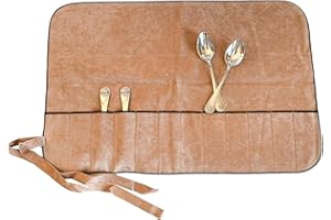 Hagerty Silver Guard Cutlery Roll funda para cubiertos de plata y plateados 48x32 cm I práctico portacubiertos para cucharas de café con 12 compartimentos I con protección antideslustre