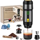 ICARE Portable Coffee Capsules, Espresso Machine 3 in 1, 20BAR Pressure, 92&deg;C Extraction, 7500mAh Battery, USB/Car Charging,