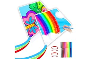 YNYBUSI 2 Pack Large White Kites for Kids Adults Design Your Own Kite with Watercolour Pens, DIY Making Arts Crafts Kites for Parties Birthday,Beach,Camping, Fun Outdoor Toys