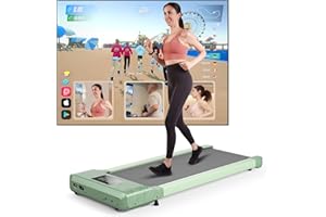 ‎DEERRUN DeerRun Walking Pad Raceable, Max 136kg/159kg Laufband für Zuhause Geeignet für High-Tech-Geräte, Laufband Schreibtisch mit Trainingskursen und Multi-Runner Rennen,Treadmill mit APP-Steuerung