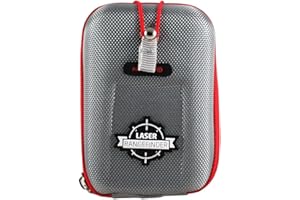 Navitech Estuche Rígido/Tapa Gris EVA Telémetros con Mosquetón Compatible con El Bushnell Golf Pro X7 Jolt Tournament Edition Laser Telémetros