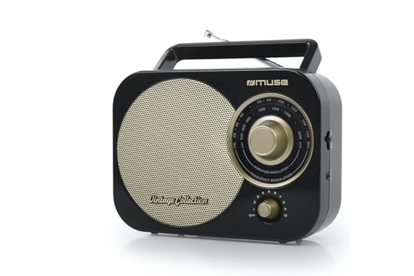 Muse M-055 RB Radio portable Analogique Noir, Or - Radios portables (Portable, Analogique, FM,MW, 88 - 108 MHz, Noir, Or, Uniforme)