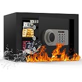 Diyife 22.6L Small Waterproof Safe for Hotel, Office, etc | 20 lbs Dual Way Opening, with Keys, Heavy Duty SPCC Steel, Alarm