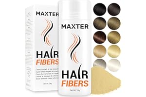 Maxter WŁÓKNA DO ŁOSÓW Jasny Blond - Proszek do Włosów dla mężczyzn i Kobiet do Ukrywania Łysienia - Puder do włosów z mikrofibry dla gęstości i objętości