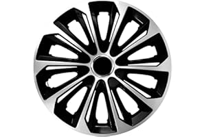 NRM Wheel Trims Extra Strong Black / Silver 15 Inches Set of 4