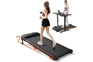 OFFIWAY 4 in 1 Walking Pad mit Neigung,Laufband für Zuhause mit 2.5 HP Leiser bürstenloser Motor,1-6 km/h, Leise Fernbedienung & App, Keine Montage Erforderlich,vertikale Platzierung für Zuhause & Büro