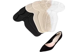 ZINGSO Uchwyty na pięty, buty, za duże, 3 pary damskich ochraniaczy na plecy żelowe wkładki do butów, wkładki antypoślizgowe, zbyt duże uchwyty na wysokim obcasie, do butów (licra + przezroczyste)