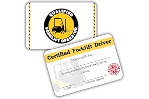 LASHICORN Certified Authorized Forklift Operator Card | 5 pk 3.5x2.25” Plastic Wallet Training Certificate Fill In Name Completion Aerial Lift OSHA Checklist Qualified