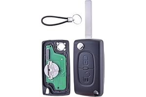 ANGOFIZ Clé Vierge ID46 Electronique à Programmer 2 Boutons CE0523 Lame VA2 Compatible avec Peugeot 207 307 307S 308 407 408 3 607 807 2BT 3008 5008 Partner Expert Citroen C2 C3 C4 C5 C6 C8 DS3