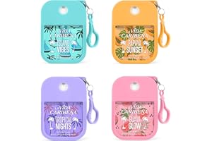 LA VIDA CARIBENA La Vida Caribeña Hydrating Body Mist 4-Pack Gift Set – Travel Size 35 ml Each – Papaya Sunset, Guava Glow, Island vibe & Tropical Nights | Fine Fragrance Mists, Light Long-Lasting Spray, Gift-Ready