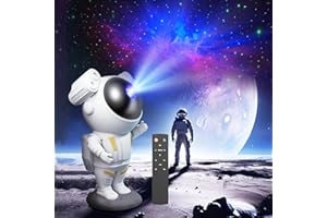 WIEDALK Astronaut Projektor,LED Sternenhimmel Projektor,Galaxy Night Light,Spaceman Nachtlicht,Planetarium Projektor Mit Timer & Fernbedienung, Geschenk für Kinder und Erwachsene