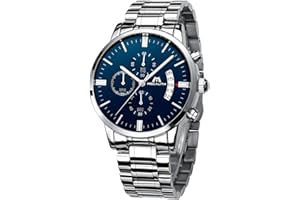 MEGALITH Orologio Uomo Militare Cronografo Orologi da Polso Impermeabile Analogico Grande Quadrante Luminoso Data Orologio Elegante Regali da Uomo