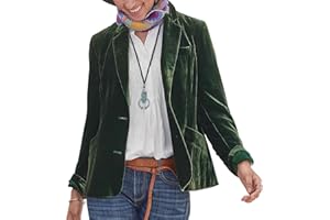 MINTLIMIT Women's Casual Velvet Blazer Notched Lapel Button Front Blazer Jacket Long Sleeve Jacket Coat Blazer