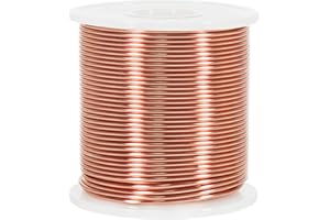 TENN WELL Alambre de aluminio de calibre 15 de 1.5 mm, alambre de metal flexible de 164 pies para esculpir, modelo de bicicleta, esqueleto, fabricación de joyas, tejido de alambre y envoltura (cobre)