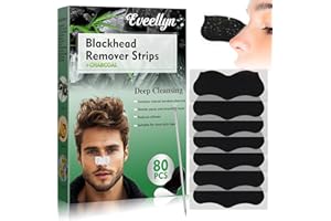 Eveellyn Mitesserentferner Stripes, 80 Streifen mit Bambuskohle für Nase, effektive Entfernung von Mitessern und Porenlösung, geeignet für alle Hauttypen, geeignet für Frauen und Männer