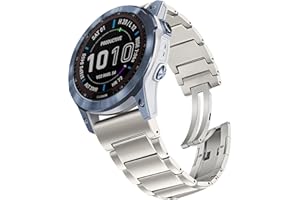 TRUMiRR Pulsera de Titanio Reemplazo para Fenix 7X Pro Sapphire Solar/6X Pro /5X Plus, 26mm Correa de Reloj Quick Fit Pulsera para Garmin Fenix 7X 6X 5X/ Fenix 3/ Epix Pro 51mm/Enduro 2/Descent Mk2i