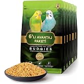 Gold Wings Premium Muhabbet Kuşu Yemi 6&rsquo;lı Set - 6 x 1 kg (Toplam 6 kg) - Doğal Tohum Karışımı
