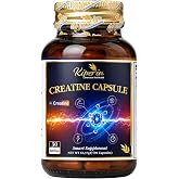 Kiperin Kreatin Monohidrat 500 mg | Creatine Monohydrate Capsules | Kreatin Kaps&uuml;l 90 Adet 30 Servis | Bitkisel Kaps&uuml;l Helal 
