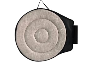 VIONNPPT Autositzkissen 360 ° Drehscheibe Auto Drehsitzkissen Easy Transfer für Fahrzeugzubehör, Drehkissen Auto schwenkbarer Sitz Kissen Disc Fit Autositz (Beige)