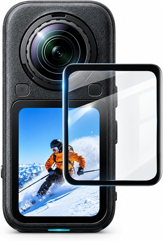 Coverzone Insta360 X6 ile Uyumlu Nano Jel Tam Ekran Koruyucu | Tam Ekran Kaplama, AR Yansıma Önleyici, AF Oleofobik Yüzey, Parmak İzi ve Çizilme Önleyici Pürüzsüz Yapı